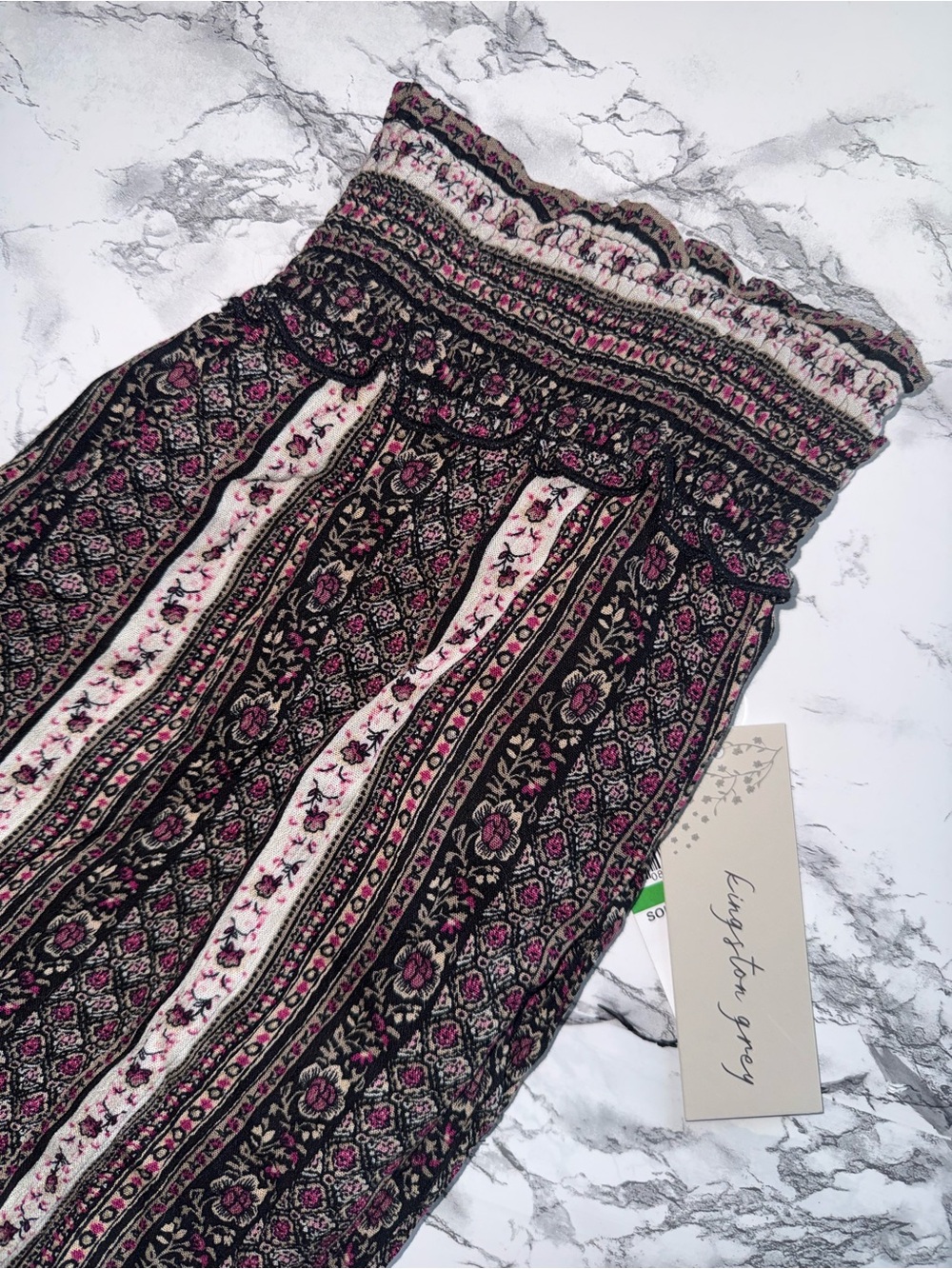 Wide Leg Drawstring Pants - Picture 3 of 4